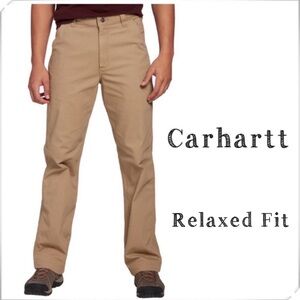 CARHARTT Rugged Flex Rigby Dungaree Pants in Khaki Beige Size 34